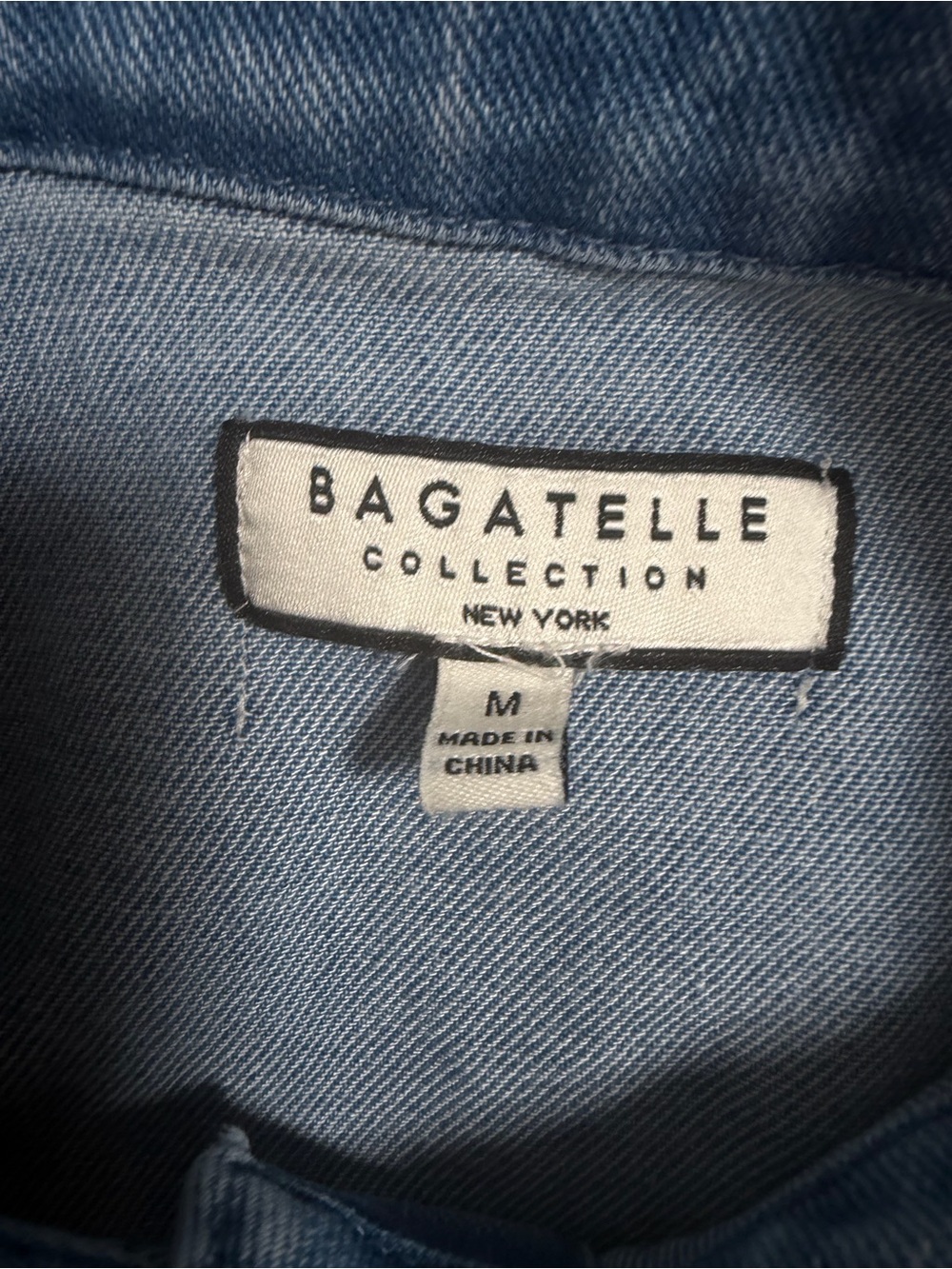 Bagatelle Light Blue Denim Button-Up Shirt Jacket Sz M - Picture 4 of 4